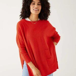 Women's Mersea Red Crew Neck Sweater